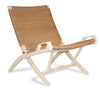 ROXY LOUNGE FOLDING CHAIR / WHITE + NATURAL - Green Design Gallery
