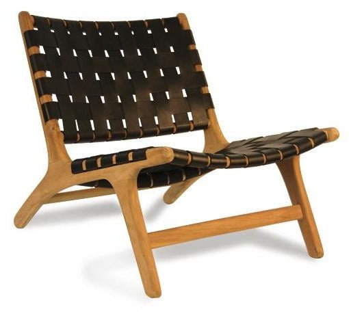 ROXY LOUNGE LEATHER CHAIR / BLACK - Green Design Gallery