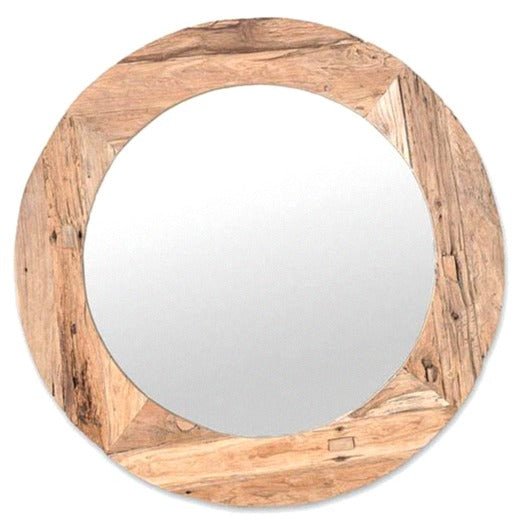 RUSTIC OVERSIZED WALL MIRROR / NATURAL - Green Design Gallery