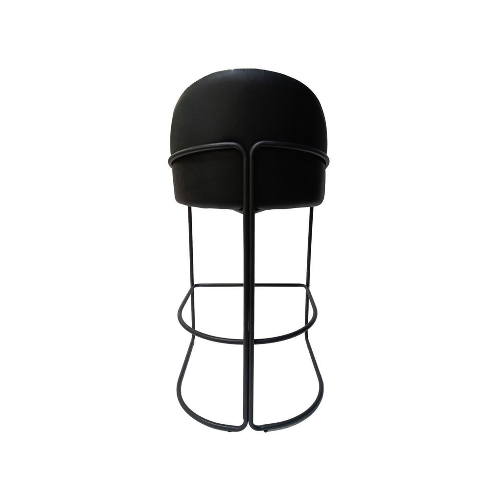 SANA BARCHAIR | BLACK VEGAN LEATHER - Green Design Gallery