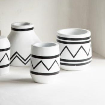 SANTORINI PLANTER | BLACK & WHITE - Green Design Gallery