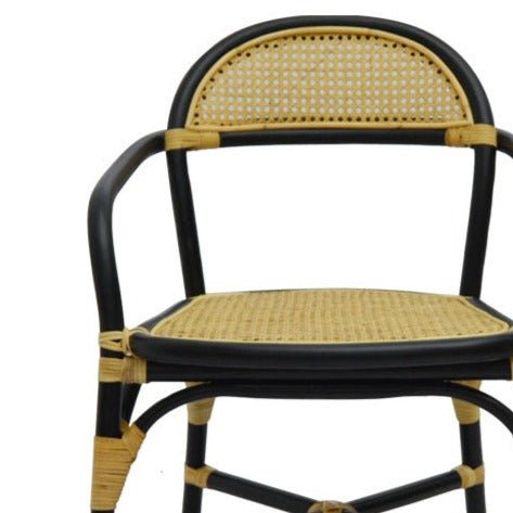 SARIA DINING CHAIR | STACKABLE | BLACK-NATURAL - Green Design Gallery