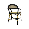 SARIA DINING CHAIR | STACKABLE | BLACK-NATURAL - Green Design Gallery