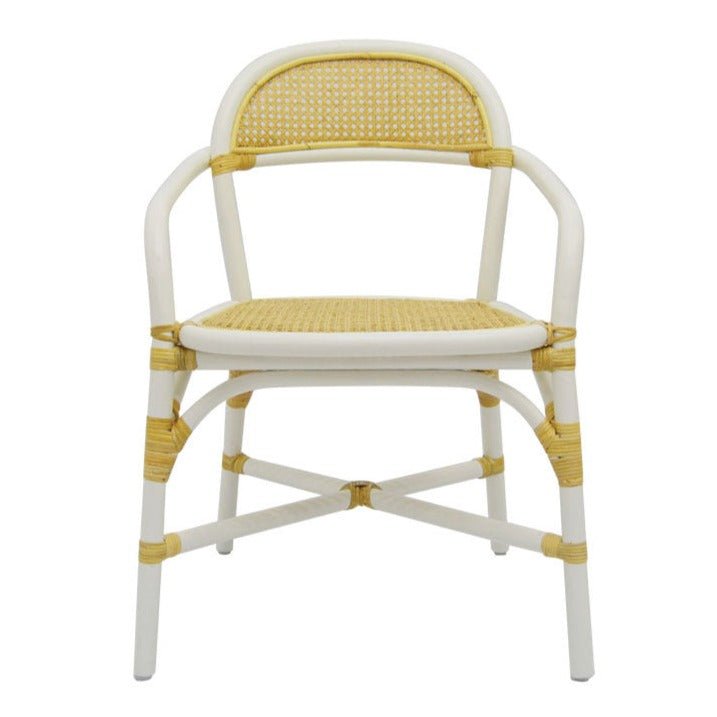 SARIA DINING CHAIR | STACKABLE | WHITE-NATURAL - Green Design Gallery