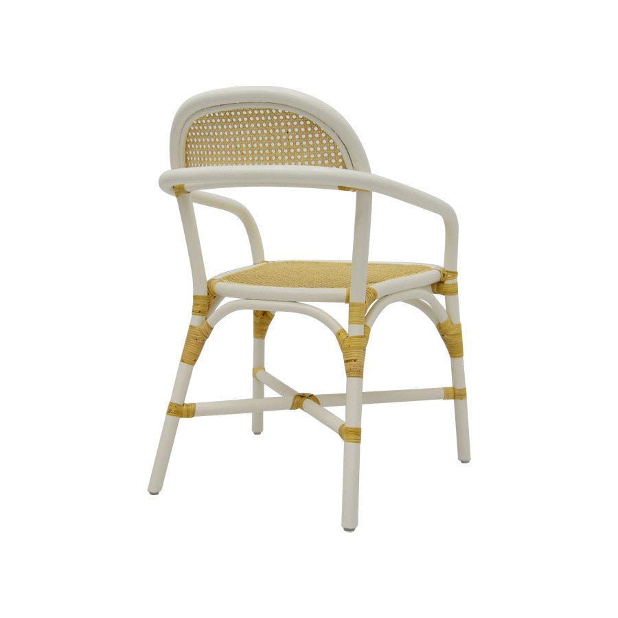 SARIA DINING CHAIR | STACKABLE | WHITE-NATURAL - Green Design Gallery