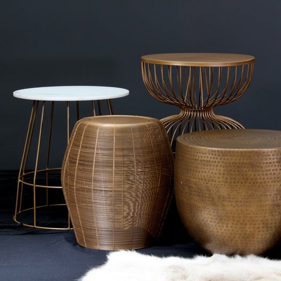 SATURN SIDE TABLE / GOLD - Green Design Gallery