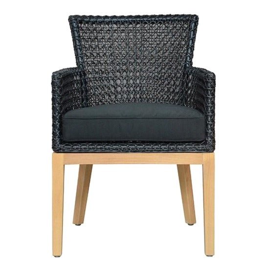 SATYRIKON DINING ARMCHAIR / BLACK (INDOORS-OUTDOORS) - Green Design Gallery