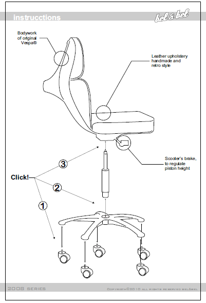 Scooter Vespa Chair | Limited Edition BV-14 - Green Design Gallery