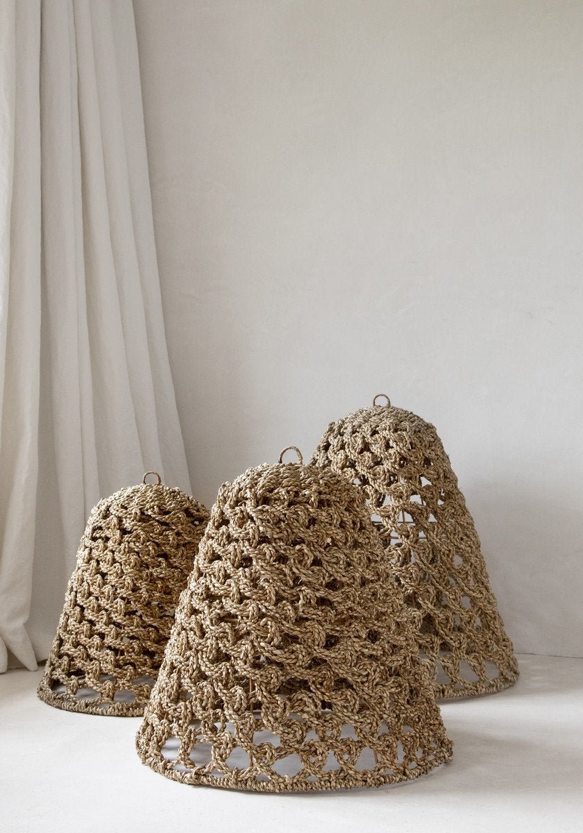 SEAGRASS WOVEN PENDANT SHADE | NATURAL - Green Design Gallery