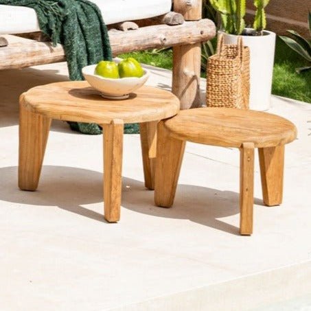 SESEH COFFEE TABLE | RECLAIMED TEAK | IN-OUTDOORS | SET OF 2 - Green Design Gallery