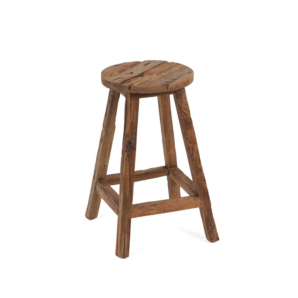 SHIBORI STOOL | RECLAIMED TEAK | IN-OUTDOORS - Green Design Gallery