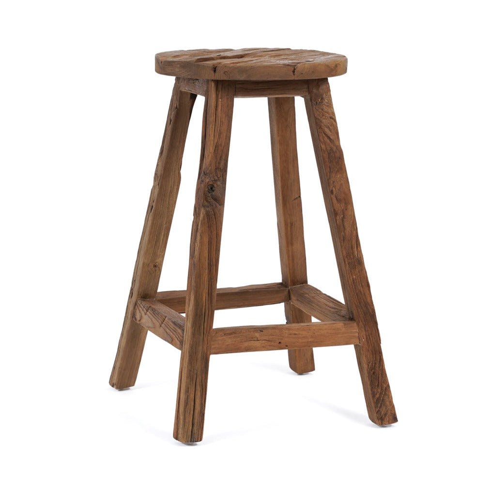 SHIBORI STOOL | RECLAIMED TEAK | IN-OUTDOORS - Green Design Gallery