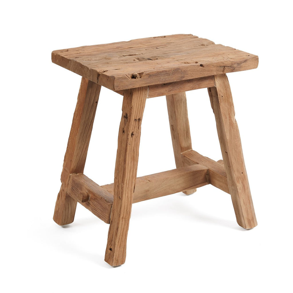 SHOJU STOOL +SIDE TABLE | RECLAIMED TEAK | IN-OUTDOORS | MEDIUM - Green Design Gallery