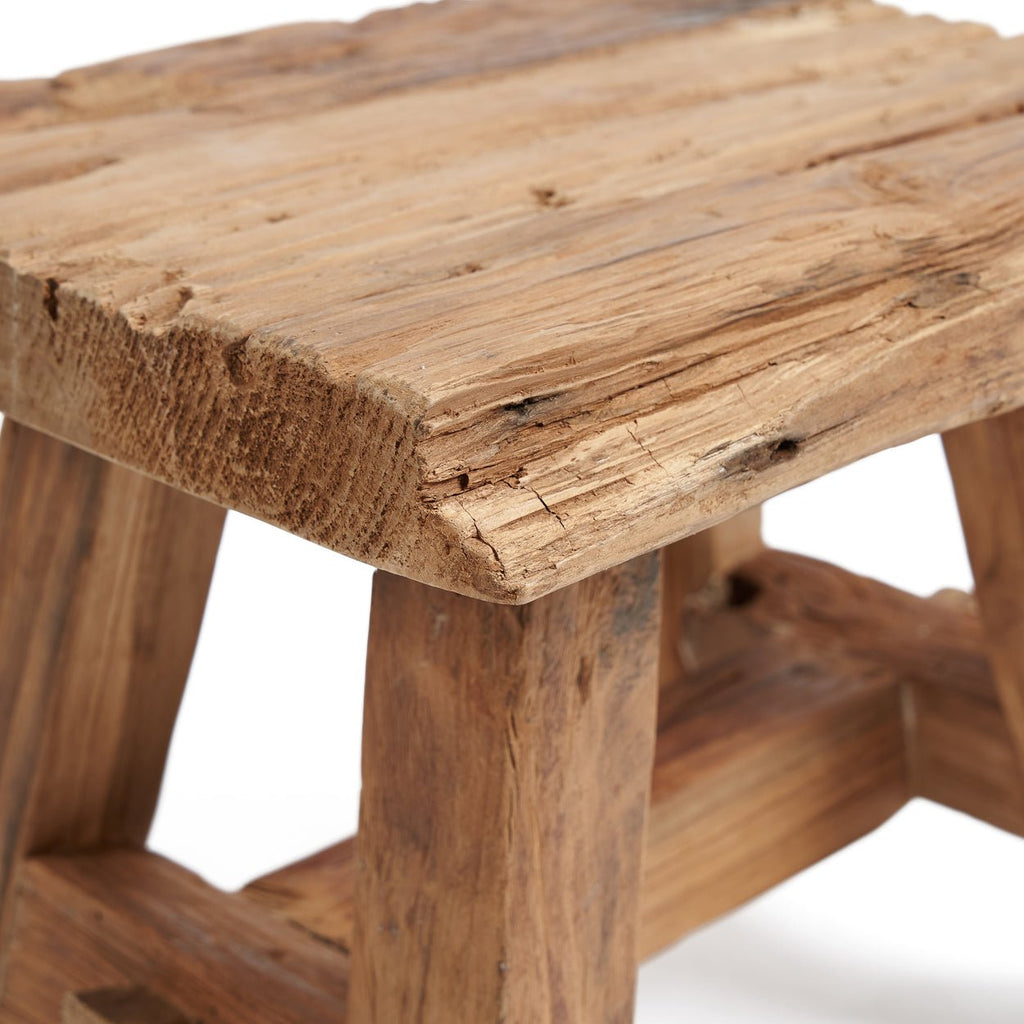 SHOJU STOOL +SIDE TABLE | RECLAIMED TEAK | IN-OUTDOORS | SMALL - Green Design Gallery
