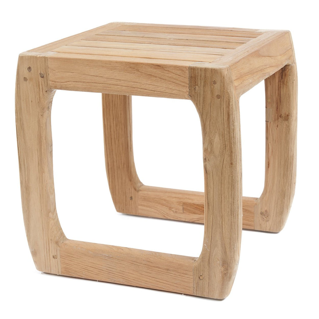 SIMI STOOL +SIDE TABLE | NATURAL | RECLAIMED TEAK | IN-OUTDOORS - Green Design Gallery