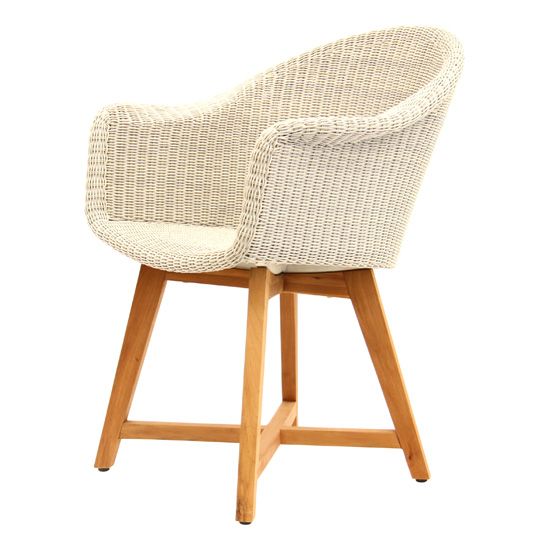 SKAL ARM CHAIR / ICE WHITE (INDOOR-OUTDOOR) - Green Design Gallery