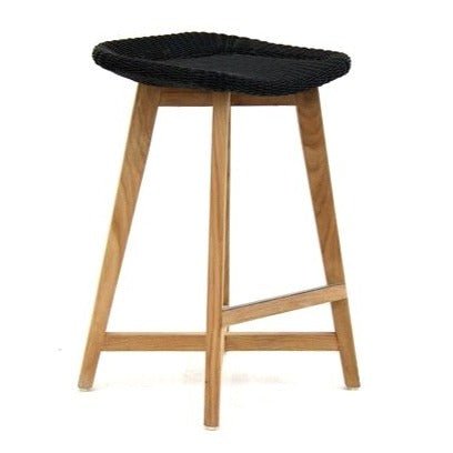 SKAL BACKLESS BARCHAIR - 2 SIZES / BLACK (INDOOR-OUTDOOR) - Green Design Gallery