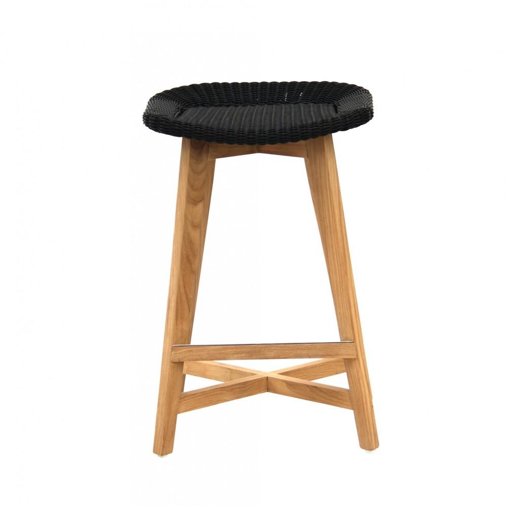 SKAL BACKLESS BARCHAIR - 2 SIZES / BLACK (INDOOR-OUTDOOR) - Green Design Gallery