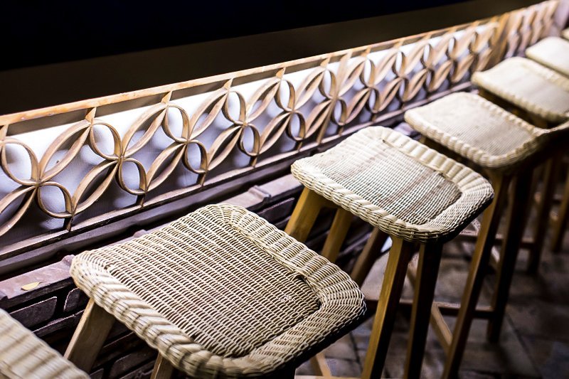 SKAL BACKLESS BARCHAIR - 2 SIZES / WHITEWASH (INDOOR-OUTDOOR) - Green Design Gallery