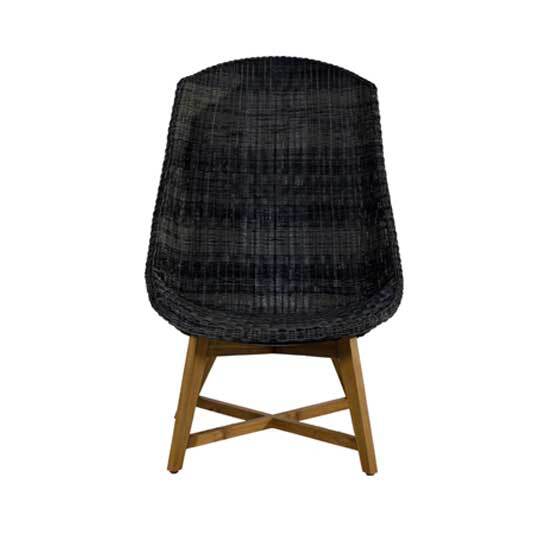 SKAL HIGH-BACK LOUNGE CHAIR / BLACK (INDOOR-OUTDOOR) - Green Design Gallery