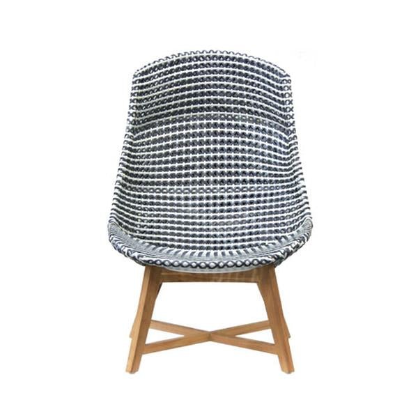 SKAL HIGH-BACK LOUNGE CHAIR / BLACK + WHITE (INDOOR-OUTDOOR) - Green Design Gallery