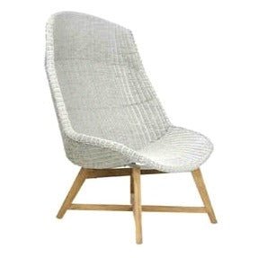 SKAL HIGH-BACK LOUNGE CHAIR / ICE WHITE (INDOOR-OUTDOOR) - Green Design Gallery