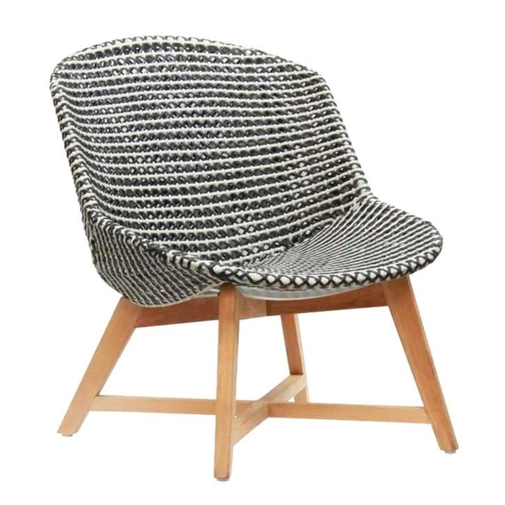 SKAL LOUNGE CHAIR / BLACK + WHITE (INDOOR-OUTDOOR) - Green Design Gallery