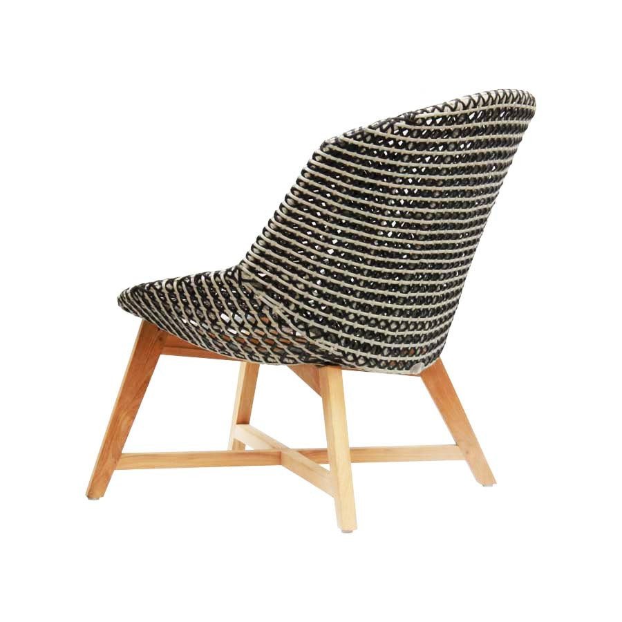 SKAL LOUNGE CHAIR / BLACK + WHITE (INDOOR-OUTDOOR) - Green Design Gallery