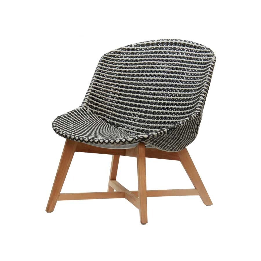 SKAL LOUNGE CHAIR / BLACK + WHITE (INDOOR-OUTDOOR) - Green Design Gallery