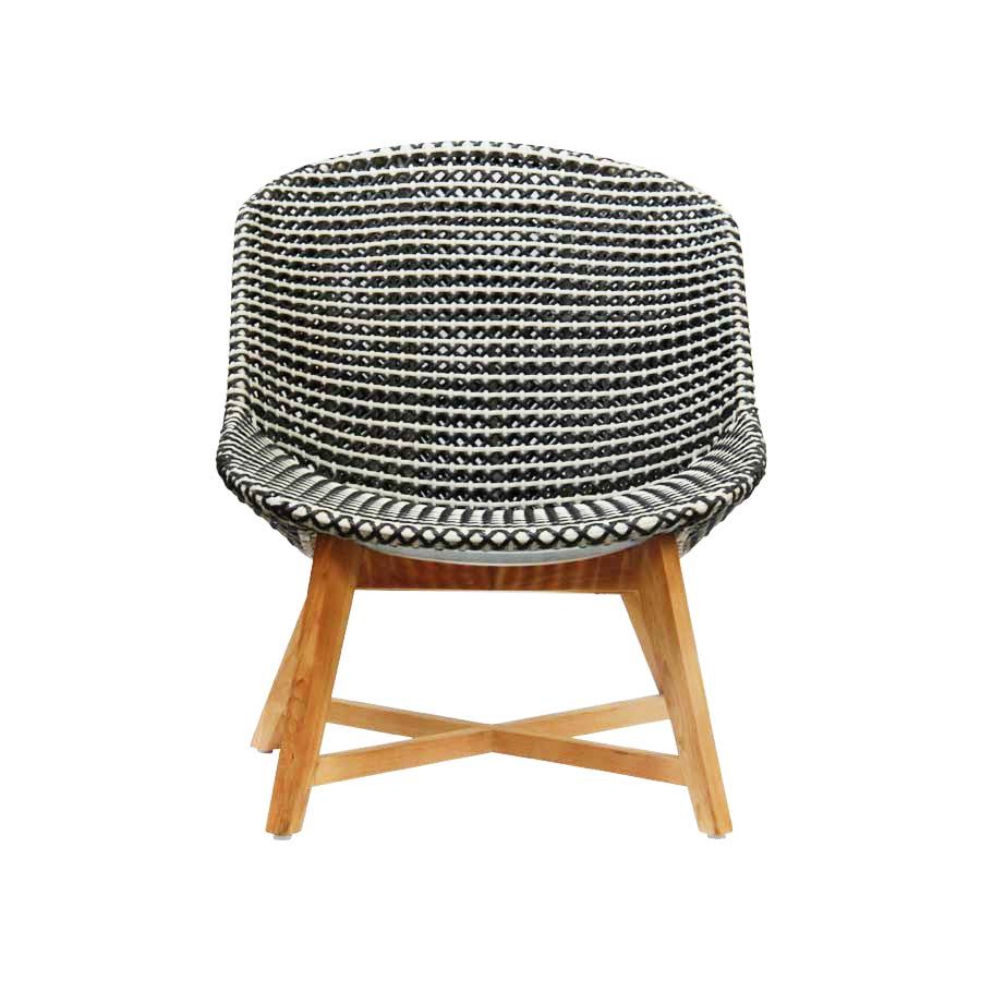 SKAL LOUNGE CHAIR / BLACK + WHITE (INDOOR-OUTDOOR) - Green Design Gallery