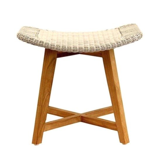 SKAL LOW STOOL / WHITEWASH (INDOOR-OUTDOOR) - Green Design Gallery