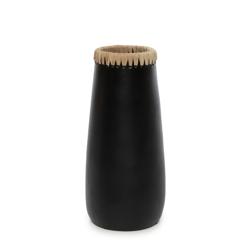 SNEAKY VASE | BLACK + NATURAL | 3 SIZES - Green Design Gallery