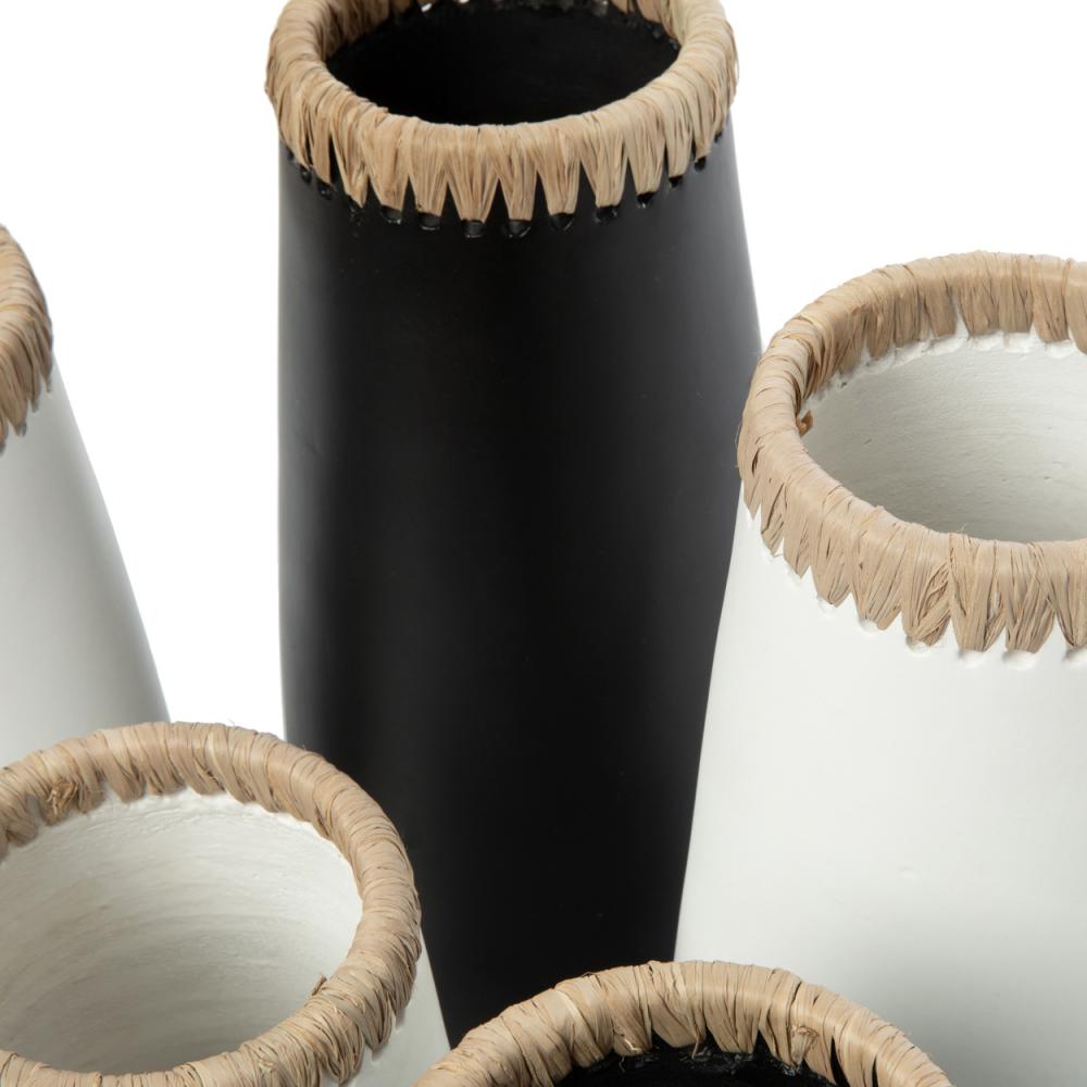 SNEAKY VASE | WHITE + NATURAL | 3 SIZES - Green Design Gallery