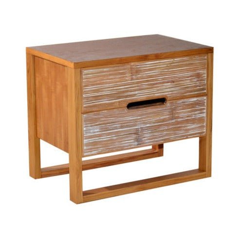 SOLARIS (BED)SIDE TABLE | BAMBOO + NATURAL TEAK - Green Design Gallery