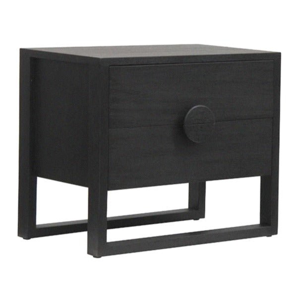 SOLARIS (BED)SIDE TABLE | CHARCOAL OAK - Green Design Gallery