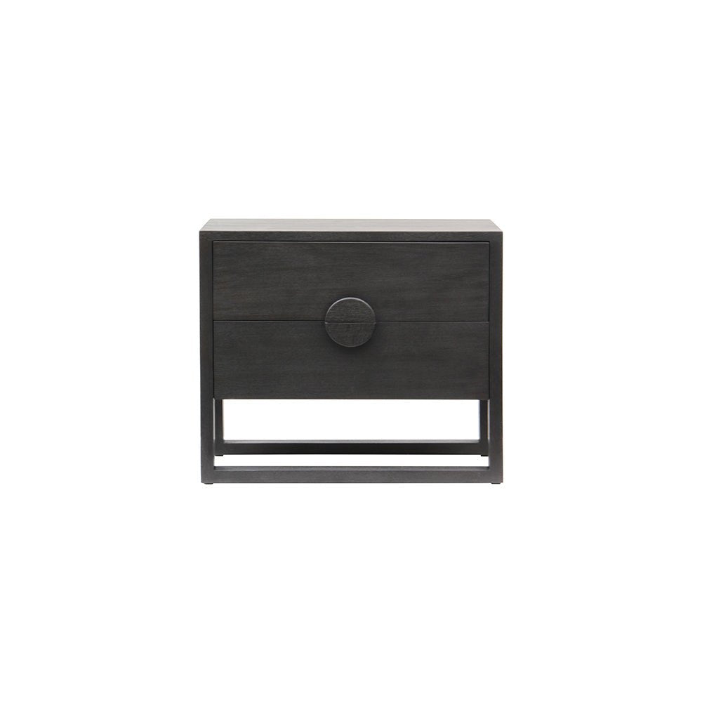 SOLARIS (BED)SIDE TABLE | ROUND HANDLE | CHARCOAL - Green Design Gallery