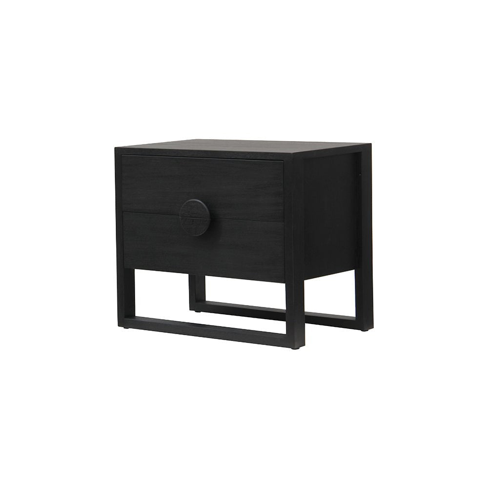 SOLARIS (BED)SIDE TABLE | ROUND HANDLE | CHARCOAL - Green Design Gallery