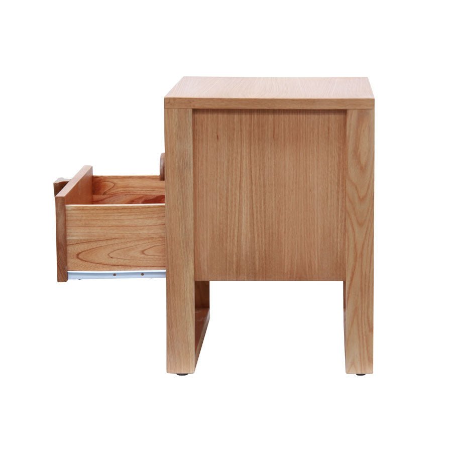 SOLARIS (BED)SIDE TABLE | ROUND HANDLE | NATURAL OAK - Green Design Gallery