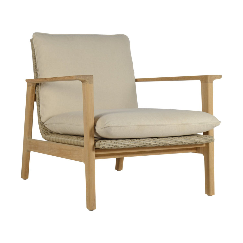 SORAYA OUTDOOR LOUNGE CHAIR | NATURAL WEAVE +SUNBRELLA LINEN - Green Design Gallery