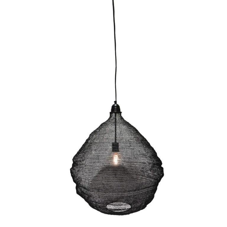SPIRIT WIRE PENDANT LAMP | BLACK | LARGE - Green Design Gallery