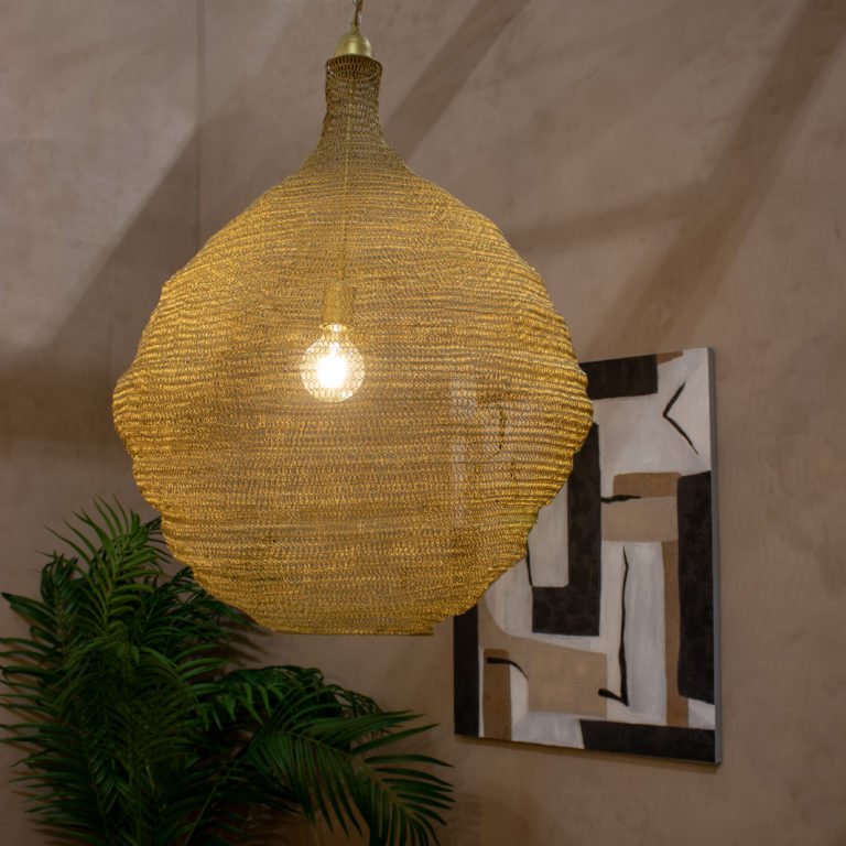 SPIRIT WIRE PENDANT LAMP | GOLDEN | LARGE - Green Design Gallery