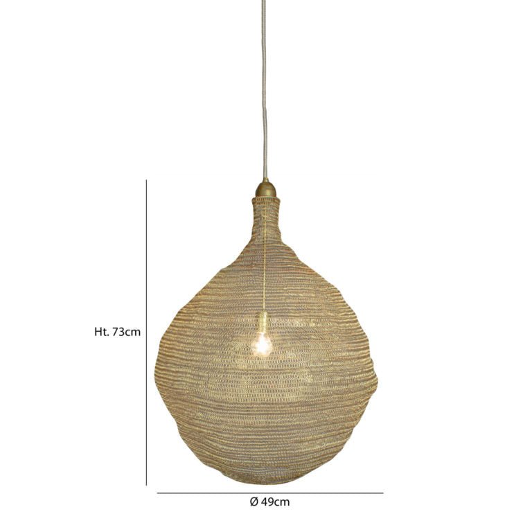SPIRIT WIRE PENDANT LAMP | GOLDEN | LARGE - Green Design Gallery