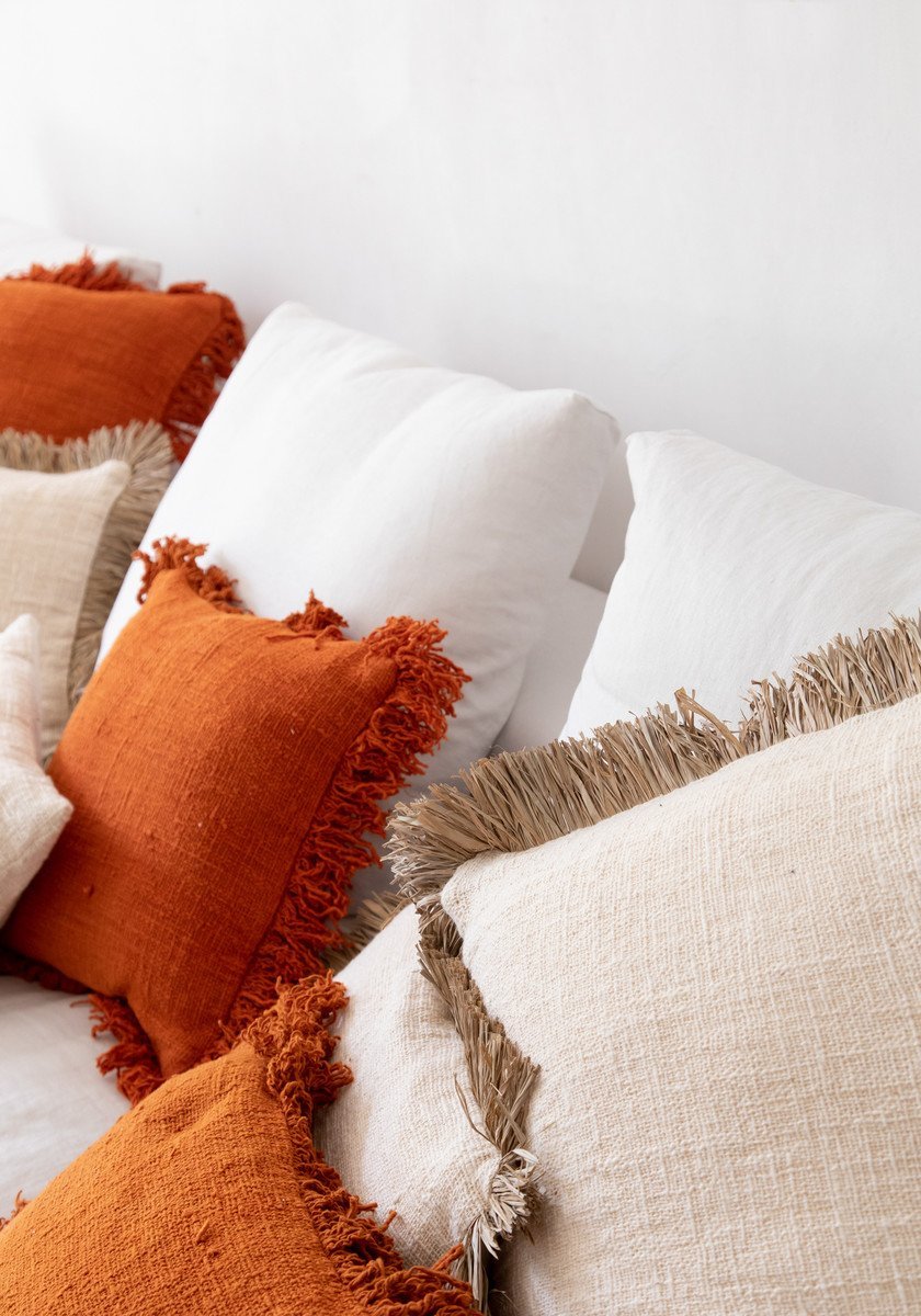 ST TROPEZ CUSHION COVER | NATURAL WHITE | 60 x 60 cm - Green Design Gallery