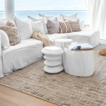 STACKS STOOL + SIDE TABLE | WHITE - Green Design Gallery