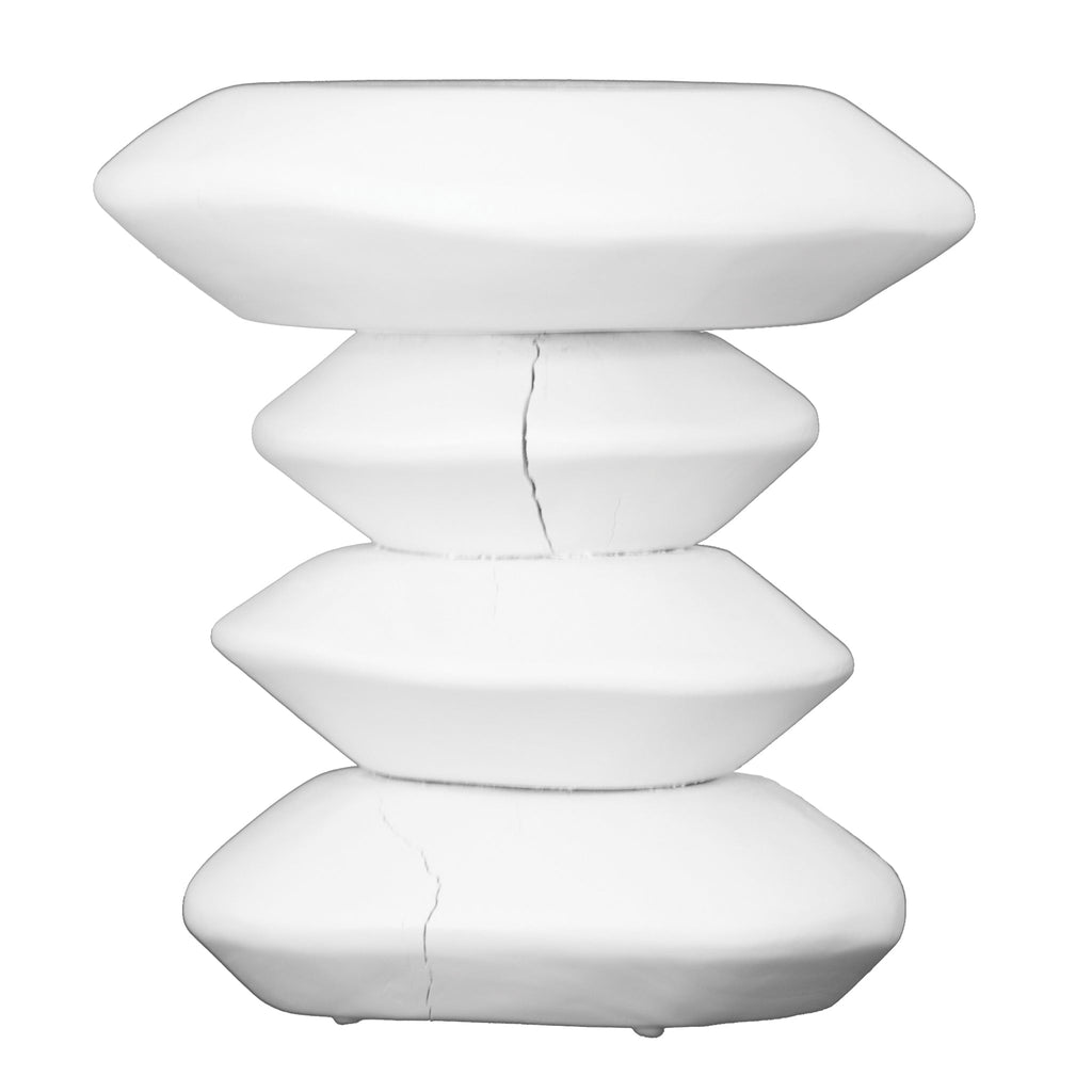 STACKS STOOL + SIDE TABLE | WHITE - Green Design Gallery