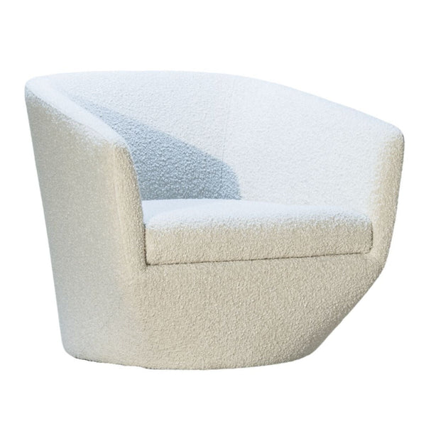 STELLA SWIVEL LOUNGE CHAIR | NATURAL BOUCLE - Green Design Gallery