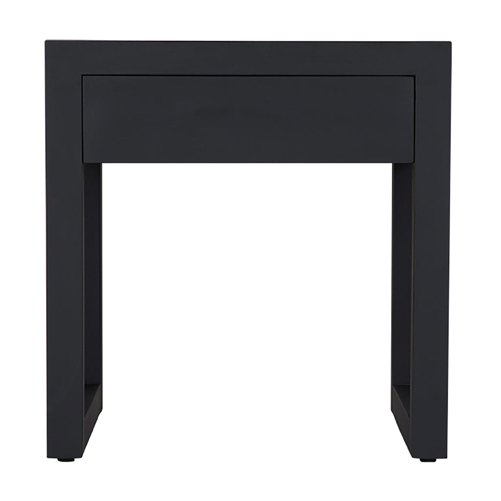 Strand Pedestal (Bed)Side Table | Black - Green Design Gallery