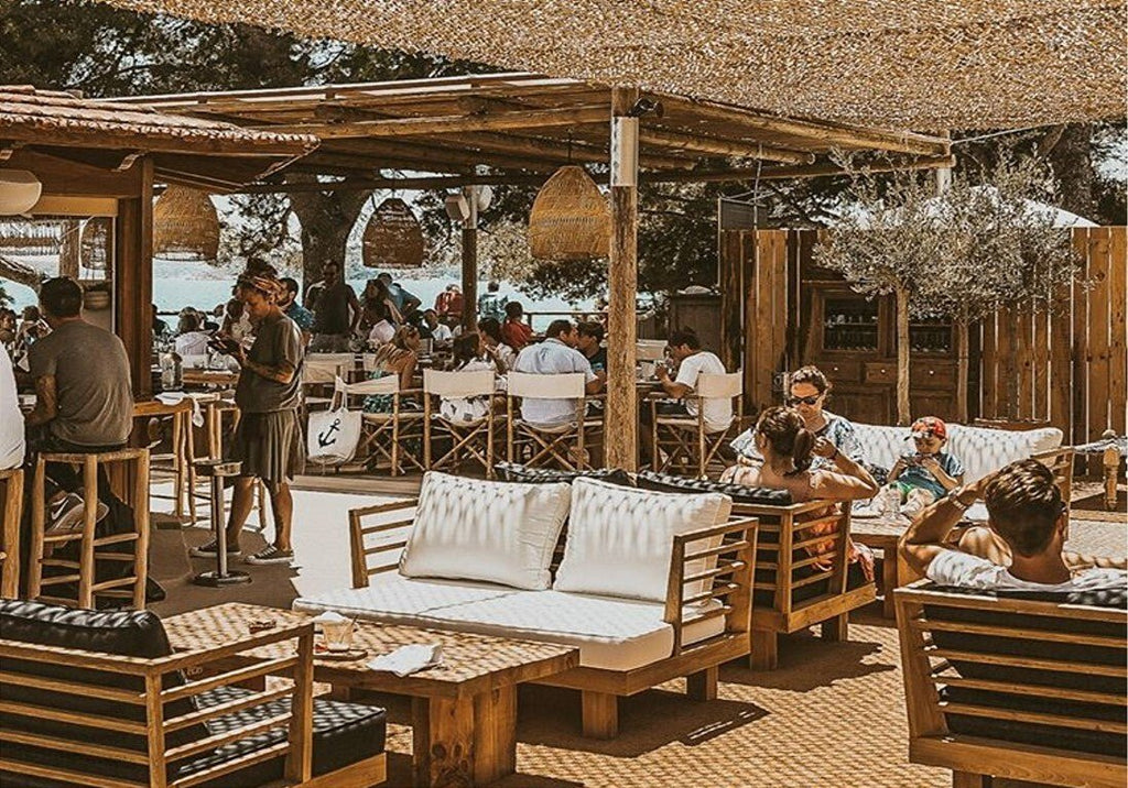 STRIPE LOUNGE CHAIR / NATURAL + BLACK (INDOOR-OUTDOOR) - Green Design Gallery