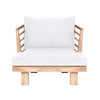 STRIPE OUTDOOR LOUNGE CHAIR | NATURAL + WHITE - Green Design Gallery