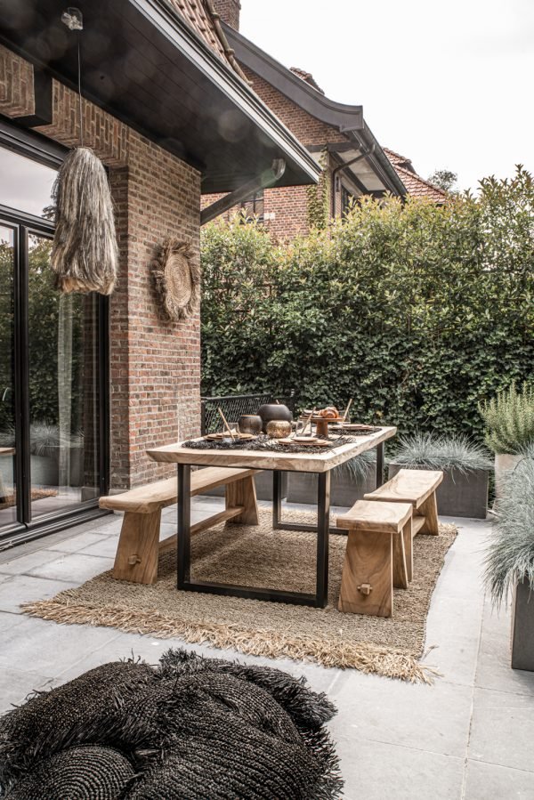 SUAR STOOL | SMALL BENCH | NATURAL - Green Design Gallery